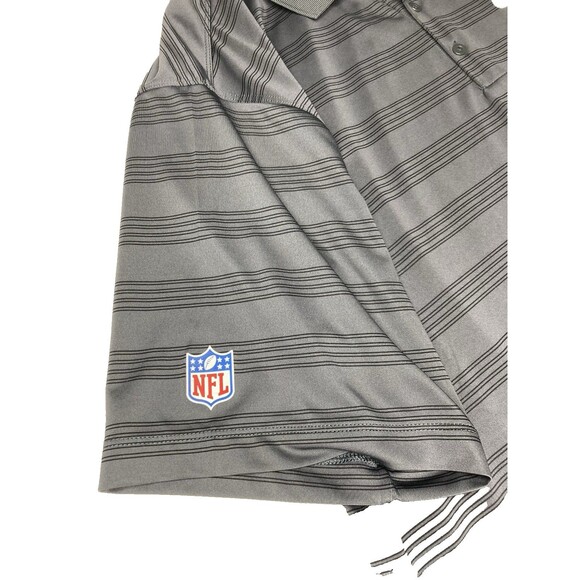 Nike Drifit Polo Men XXL Gray Striped Seattle Seahawks NFL On Field Apparel EUC - Picture 6 of 7